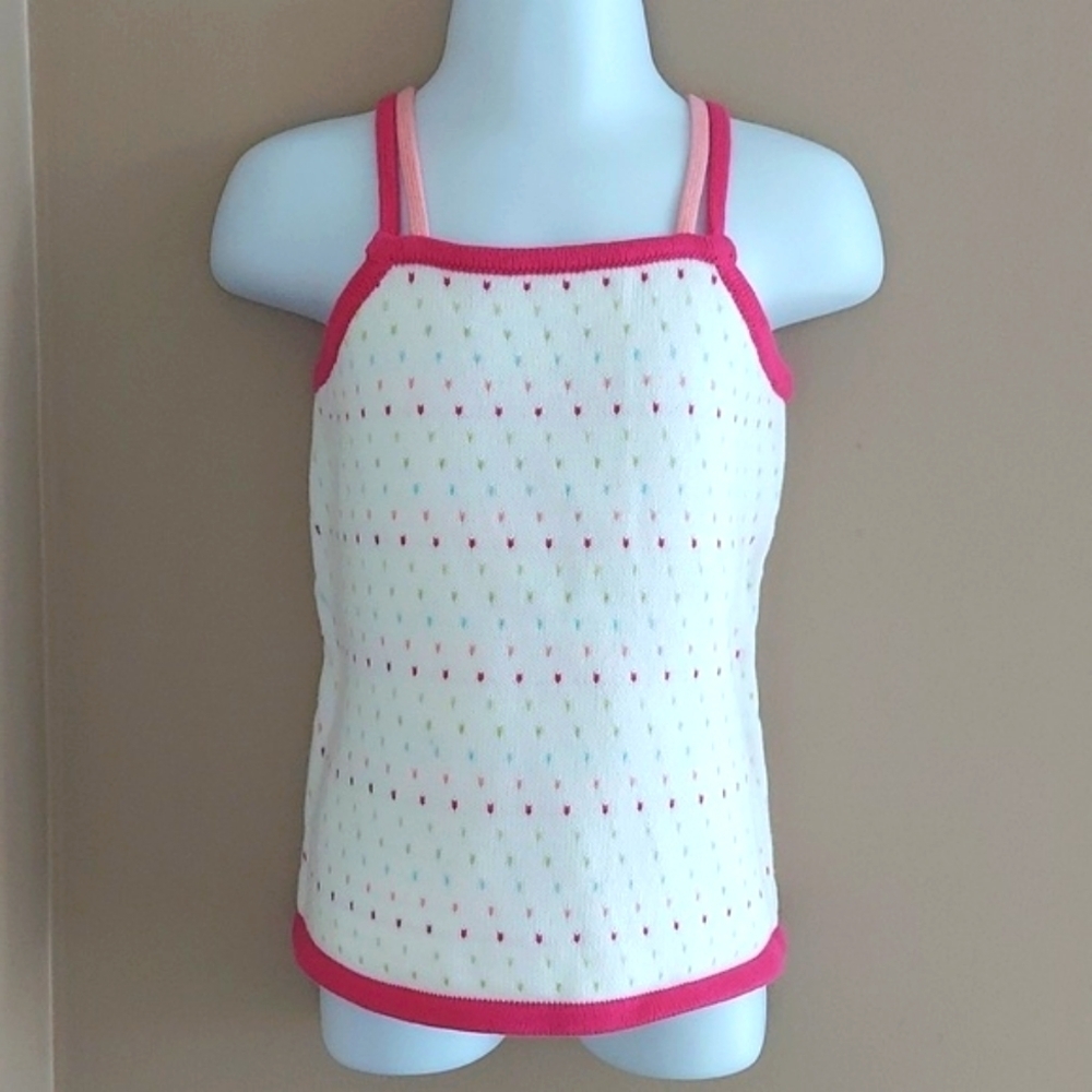 Gymboree knit strappy tank top with open slit back - 18-24 months